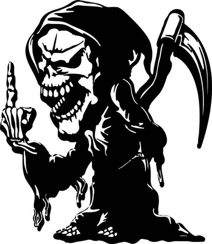 Grim reaper middle finger - grim,
