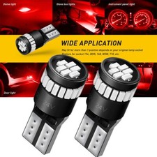 2x 501 w5w Led Bulb Red T10