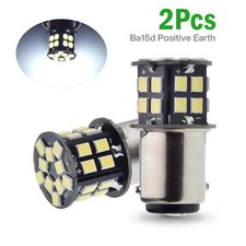 2x BA15D Car Light Dual Beam Tail Brake Stop Bulb 6 Volt Positve earth LED 6V