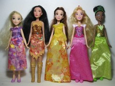 5 Disney Princess dolls with shoes Rapunzel, Pocahontas, Belle, Aurora, Tiana