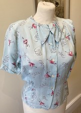 1940s Rare Rayon Novelty Print