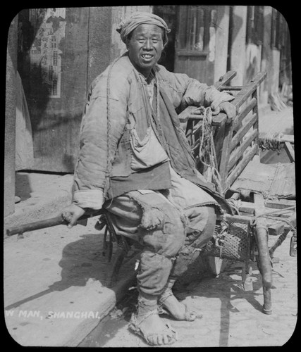 Shanghai wheelbarrow man - shanghai,
