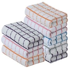 1-12 Pack 100% Egyptian Cotton Jumbo Check Terry Tea Towels Kitchen Dish Towels