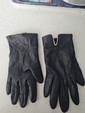 BHS LADIES LEATHER GLOVES LEATHER SIZE SMALL BLACK NO RIPS OT TEARS