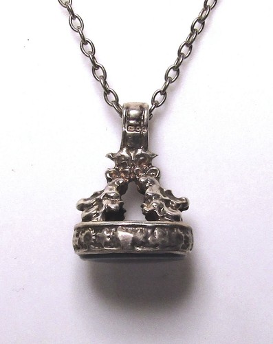 Sterling silver and bloodstone - sterling,