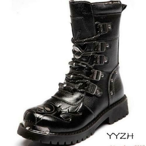 Mens gothic boots punk biker - mens,
