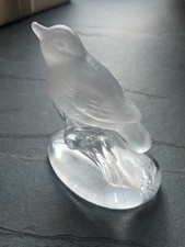 Frosted Glass Bird Figurine