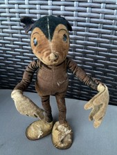 Rare Early C.1930s Disney Mickey Mouse Velvet Plush Posable Dean’s Rag Book 7.5”