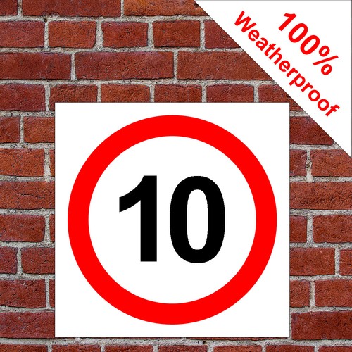 10mph speed limit sign - speed,
