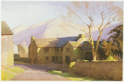 Troutbeck shadowed farm - farm, w
