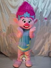 Poppy Mascot Costume Trolls Princess Parade Halloween Cosplay Dress Adult Outfi
