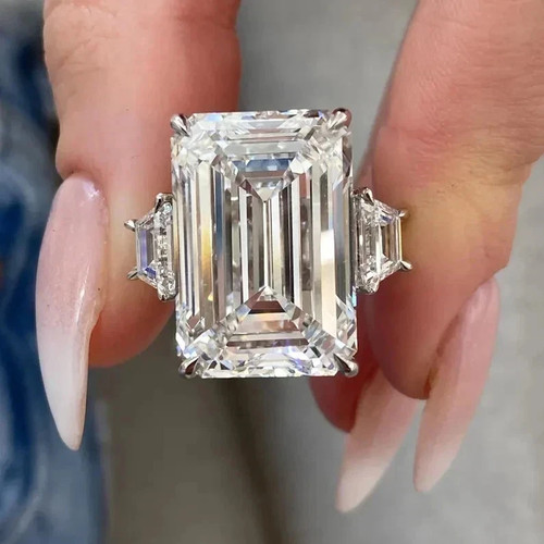 10ct emerald cut lab - 10ct,