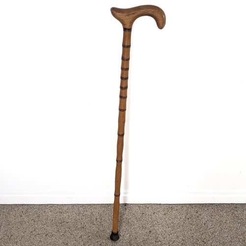 Vintage bamboo cane walking - bamboo,