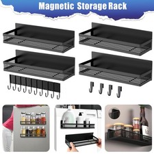 3PCS Magnetic Spice Rack Holder Metal Fridge Storage Shelf for Home and Kitchen