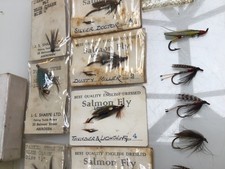 Rare Vintage Morrison of Wrexham, Hardy ,Dressed Salmon Flies,Parker tubes