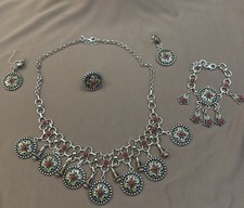 Vintage Algerian ?? Traditianal Kabyle /amazeigh red coral Jewellery Set.