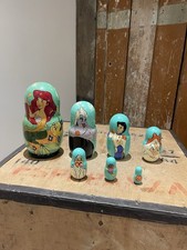 Disney's The Little Mermaid Themed Matryoshka Nesting Dolls Ariel Ursula Eric