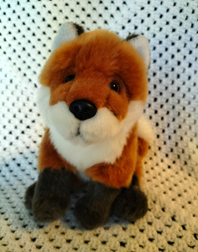 Plush fox soft toy - plush,