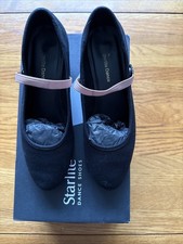Starlite Character Black Dance Shoes Size 2.5