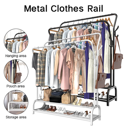 Heavy duty double clothes rail - heavy,