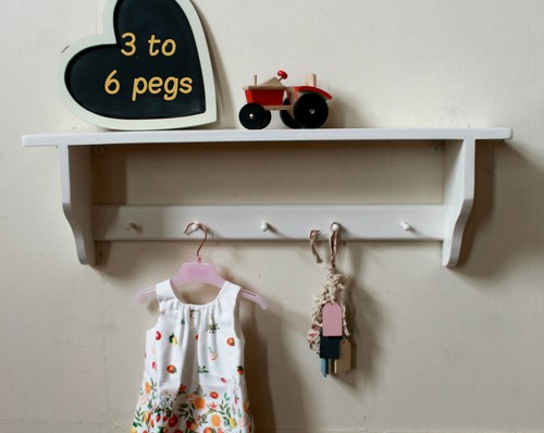 Wall shelf wooden cup hooks - cup,