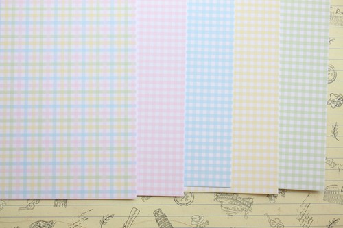 Mini pastel stripes gingham - mini,