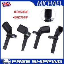 4PCS ABS Wheel Speed Sensor 4E0927804A 4E0927803A For Audi A4 A5 A6 A7 A8 Q5 R8