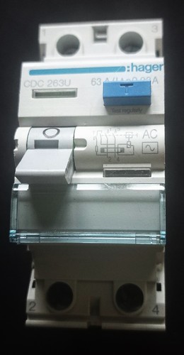 Hager pole rcd unit - 2, type