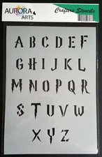 Stencil by Aurora Arts A5 Harry potter alphabet Upper 190mic Mylar  stencil 215