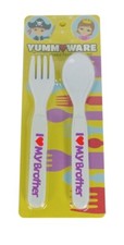 Melamine children's cutlery set - Girls names - Fork and Spoon Set