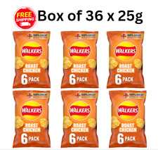Walkers Crisps Roast Chicken Crisps  Pack of 36  x 25g - NEW STOCK Free Delivery