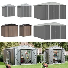 Steel Garden Shed 4x6, 6x8, 8x8, 10x8, 10x10, 10x12 ft Storage Frame Tools Sheds
