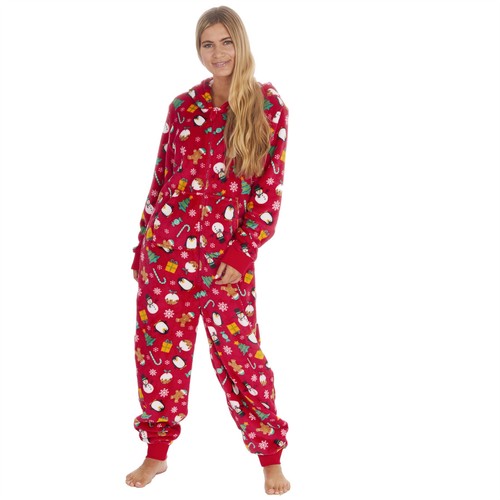 Womens 1onesie fleece pyjamas - womens,