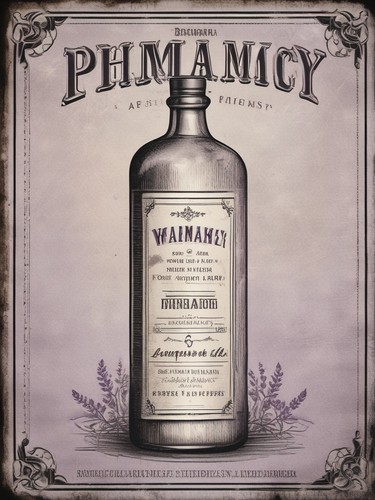 Vintage pharmacy sign - vintage,