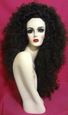 Extra Big Curly 80s CHER WIG Lace Front Custom Drag Queen Retro Black ALL COLORS