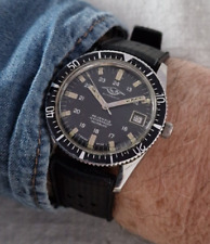 SUPER VINTAGE 1960's 'TALIS'  STEEL SWISS AUTOMATIC DIVERS WATCH - ETA 2472