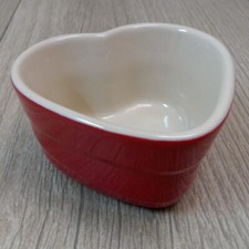 Small Le Creuset Ramekin Red Heart Shape 9cm x 9cm Stoneware