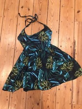 Rare American  Apparel Jungle Halter Neck Skater  Dress Size M