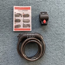 REHKITTZ Bike Lock Bicycle Locker Combination 5 Digit 120cm/12mm Long Cycle Cab