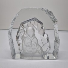 Glasbruk A8 Kosta Boda Sweden Glass Ice Sculpture Eskimo Inuit Child Ornament 
