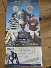 15th Apr 2012 Celtic v Hearts Scottish Cup Semi-Final  programme plus ticket L9