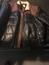mens leather jacket xl brand
