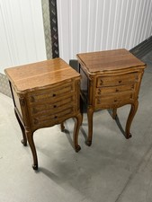Pair Of Vintage French Oak Bedside Cabinets 