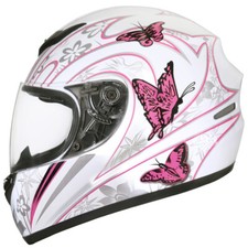 ZORAX ZOR-819 Full Face Motorbike Helmets Motorcycle On Road - Pink Butterfly