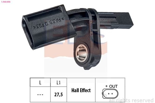 Sensor wheel speed 1960006 - sensor,,