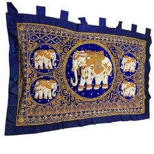 Vibrant blue elephant tapestry - vibrant,