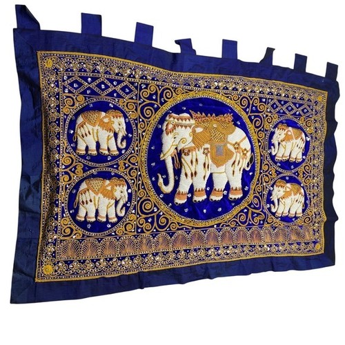 Vibrant blue elephant tapestry - vibrant,