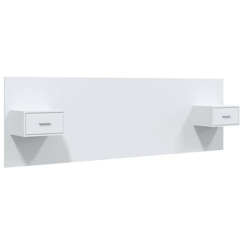 Bed headboard with cabinets - with,