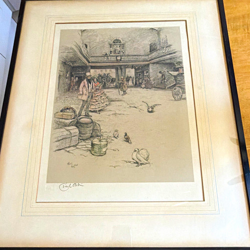 Cecil aldin pencil - pencil, signed