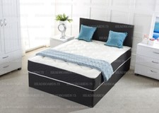 Suede Bed with Mattress &